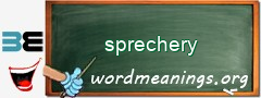 WordMeaning blackboard for sprechery